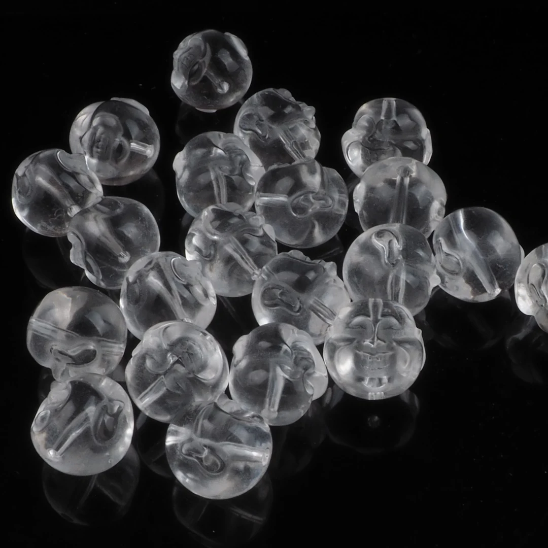 福利安排!天然水晶雕刻笑脸弥勒佛对孔13mm宽13mm多样性发货精致