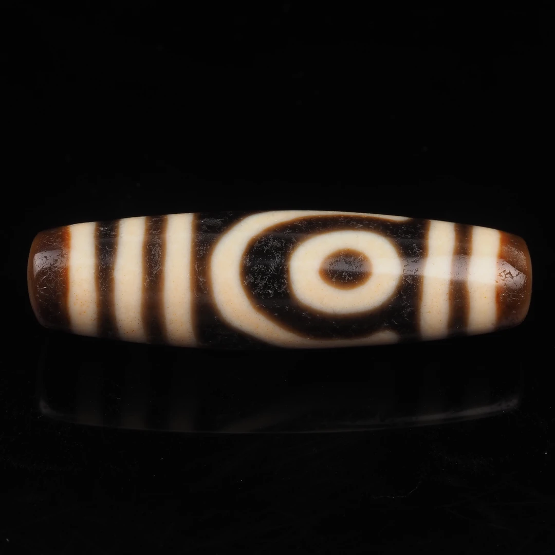 【一代老台湾上肯天珠·镇店超顶】满爆红砂万里挑一！如意二眼42mm