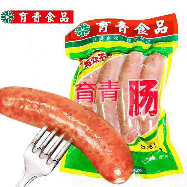 育青肠脆皮烤肠火山石烤肠地道台式香肠热狗零食即食小吃休闲食品