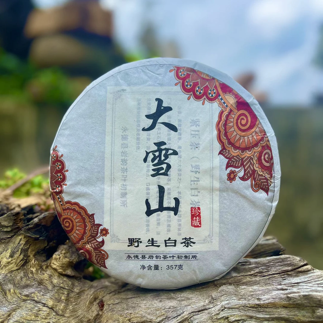 永德阿三 大雪山荒野白茶357g普洱茶白茶饼 野蜜香