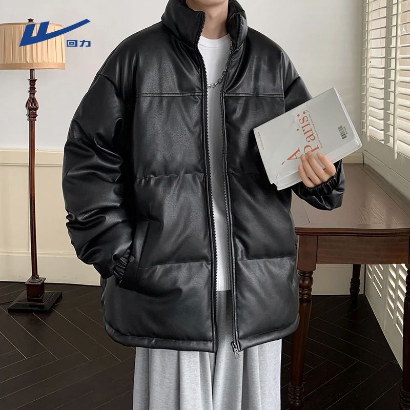 回力男士棉衣冬季2024新款美式潮流立领棉袄加绒加厚宽松保暖棉服