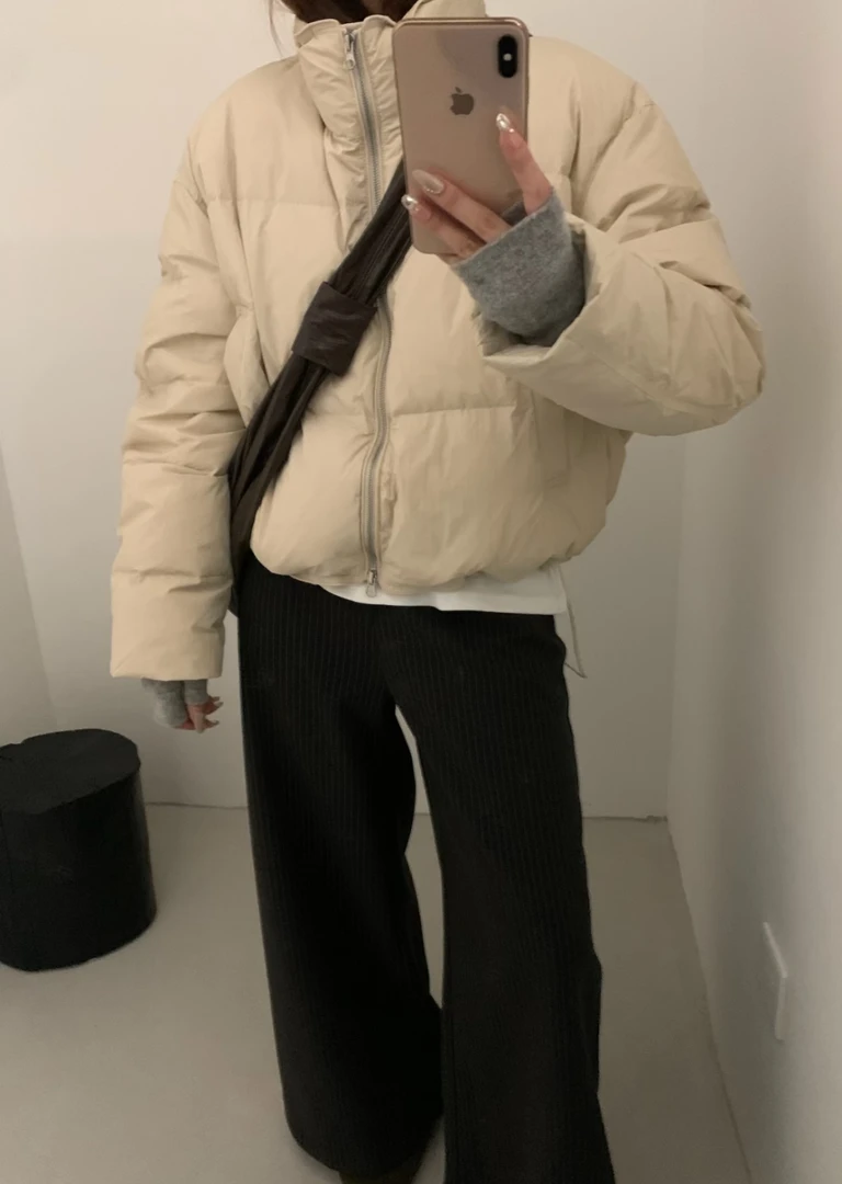 {xu300-400}韩系设计感百搭宽松高品质保暖外套女