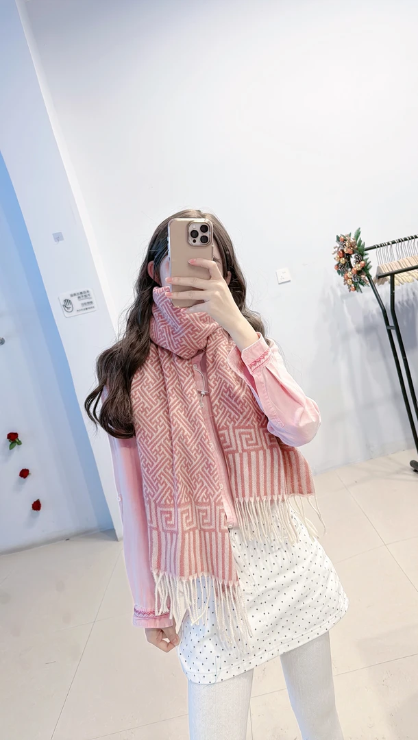 阿斯腾 冬日暖阳大号羊绒围巾