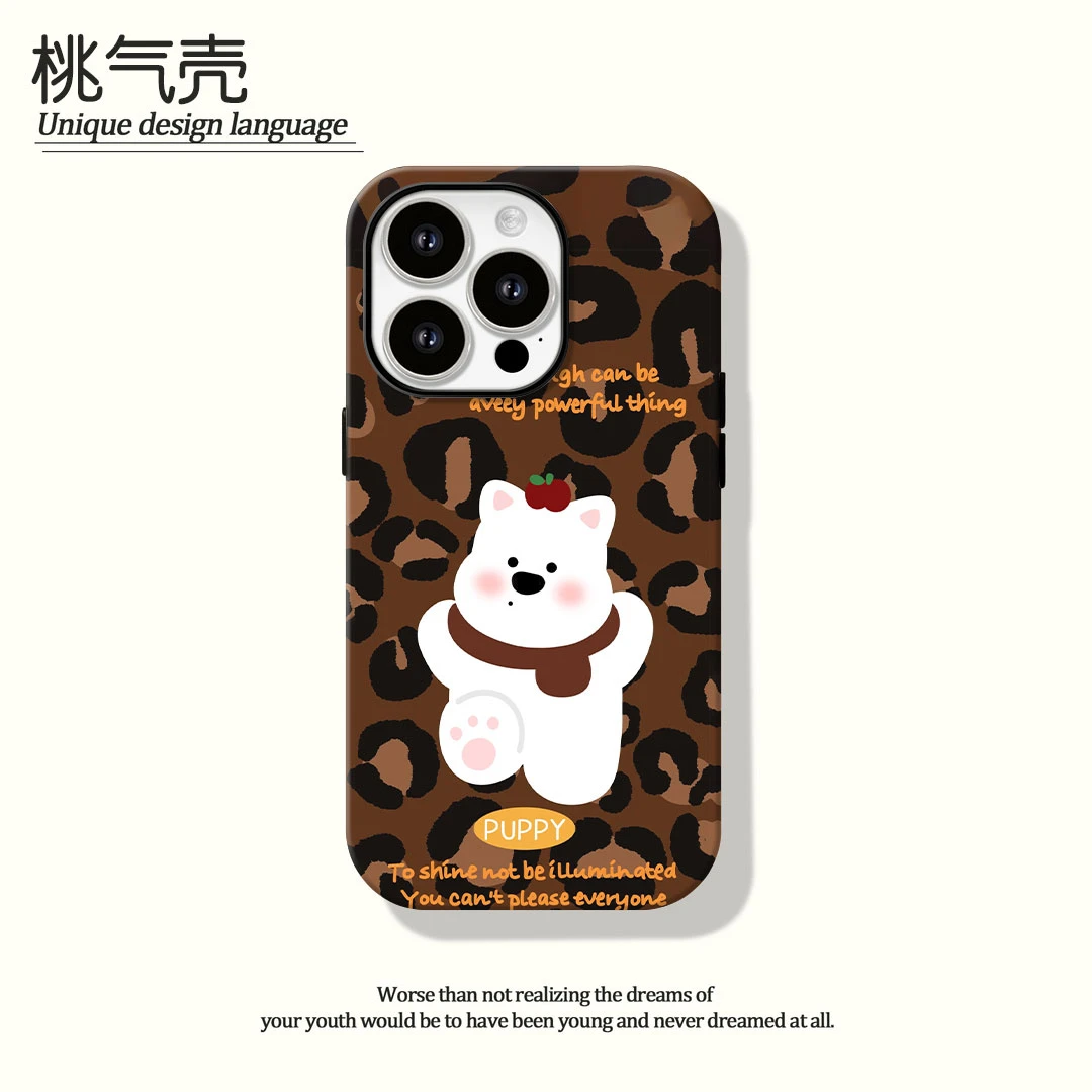 西高地狗菲林二合一适用苹果16promax华为vivo小米oppo手机壳