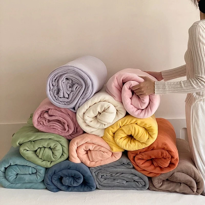 冬季纯色牛奶绒单被套ZH （纯色随机）