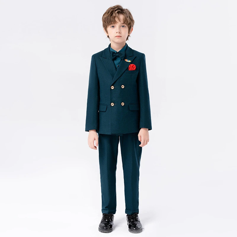 儿童西装套装男童绅士西服花童生日礼服中小童主持钢琴演出服潮款