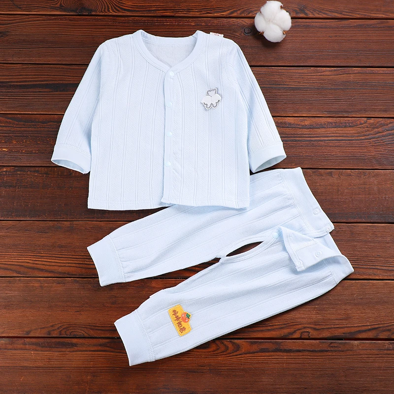 刚初生婴幼儿内衣套装纯棉春装秋衣裤宝宝春秋季款打底睡衣家居服