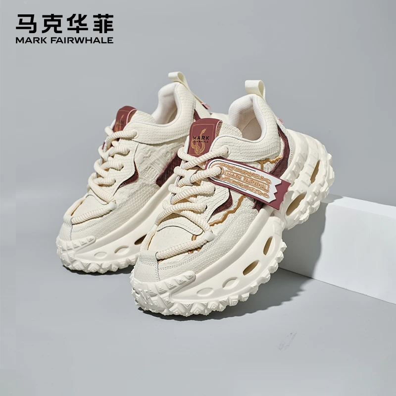 马克华菲蛇年限定男鞋2025新款情侣厚底增高老爹鞋男士运动休闲鞋