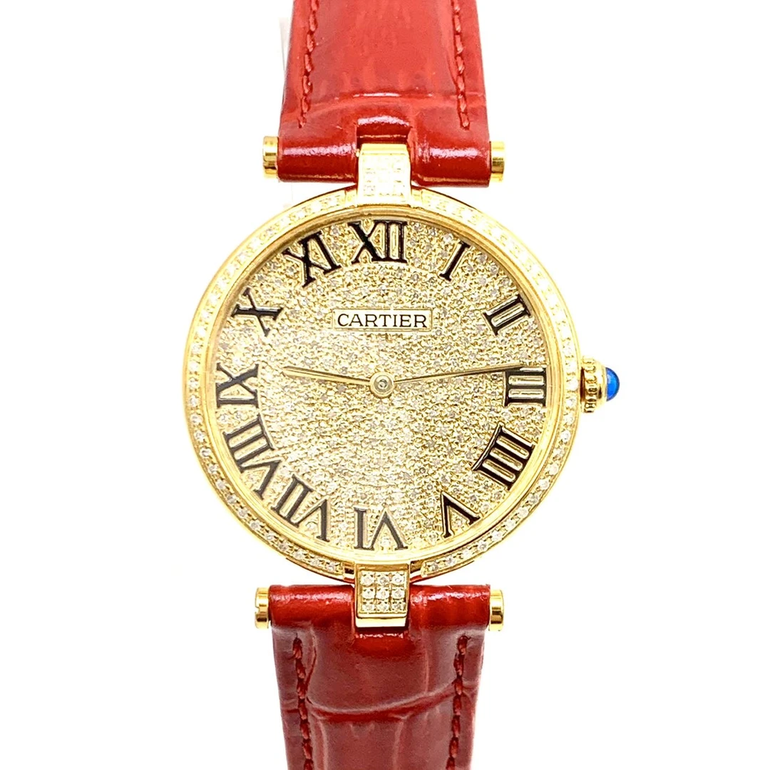 99新 Cartier/卡地亚 大饼/石英//表径30mm/女士