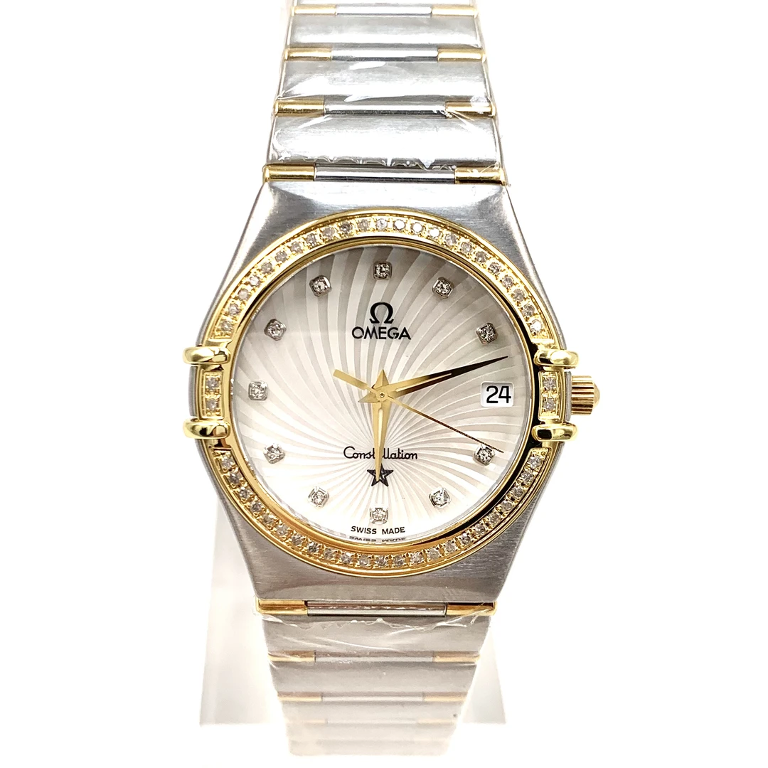 99新 Omega/欧米茄 星座/太阳花盘面/石英/表径33mm/女表
