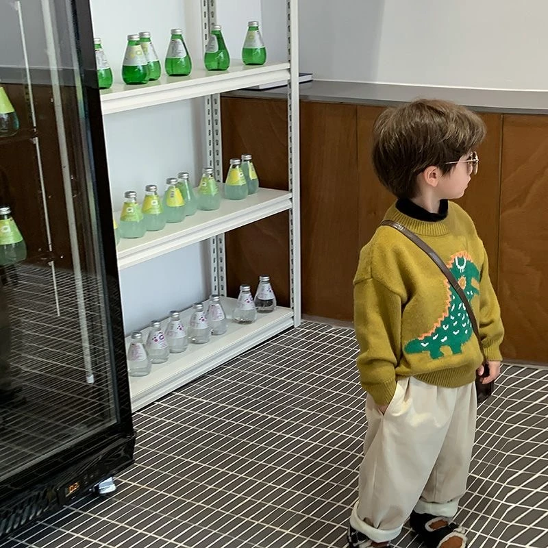 儿童毛衣男童针织衫宝宝秋冬装新款洋气衣服小童男孩休闲洋气上衣