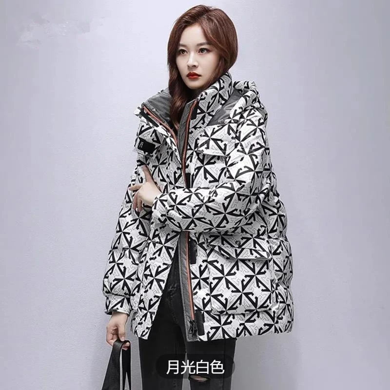 厂家直销中长款羽绒羽绒服女款2023年冬季新款时尚立领连帽