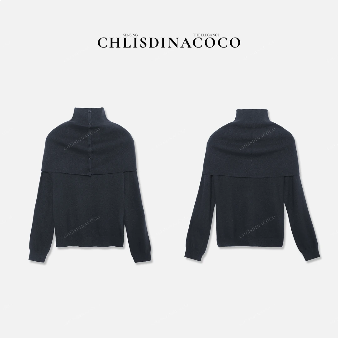 Chlisdinacoco丨“烟雨椀仟”真两件披肩毛衣针织衫 C90385MY243