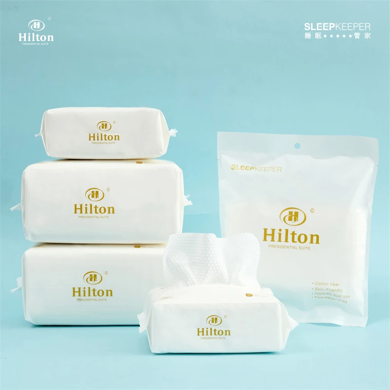 Hilton希尔顿酒店洗脸巾一次性纯棉柔巾洗面巾全棉擦脸卸妆洁面巾
