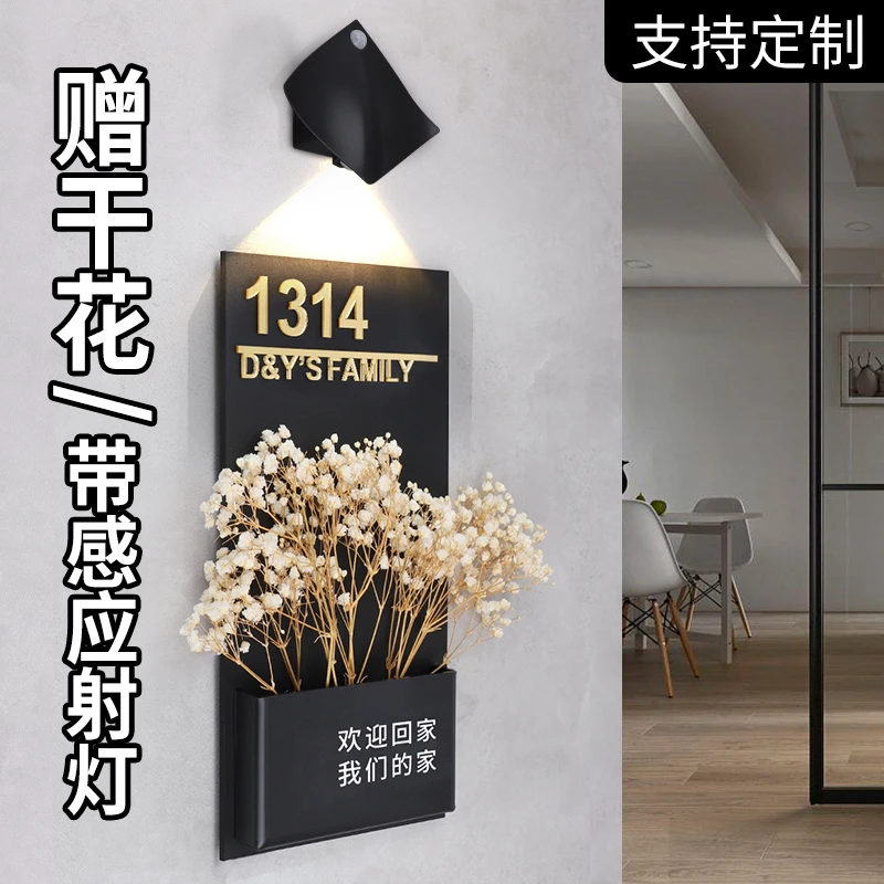 【图错】网红门用创意高档号码牌亚克力轻奢家庭入户门装饰挂牌定制
