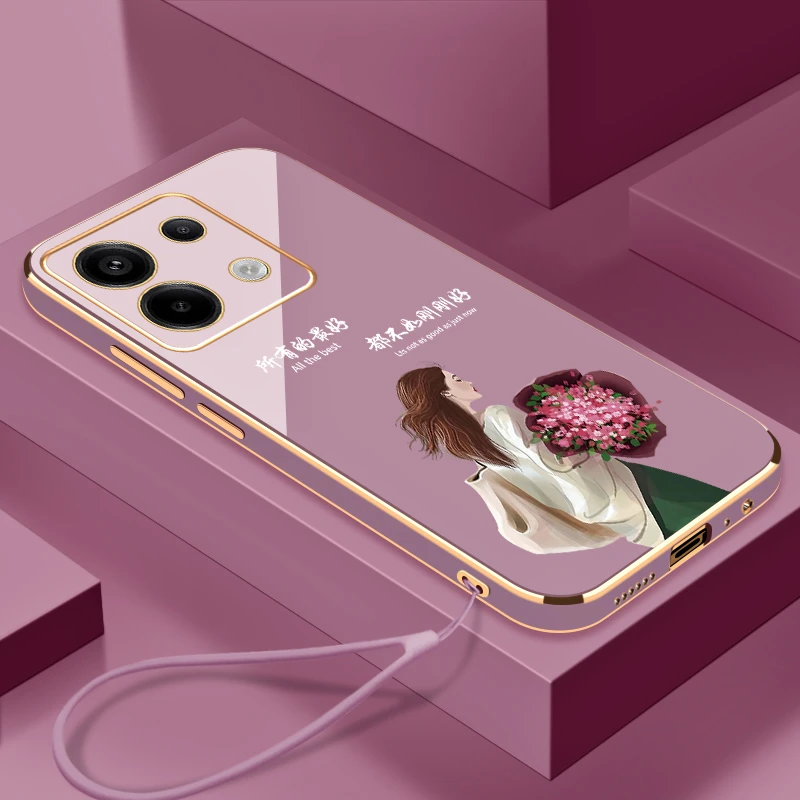 适用于红米Note13Pro手机壳生活是自己的全包硅胶防摔电镀软壳