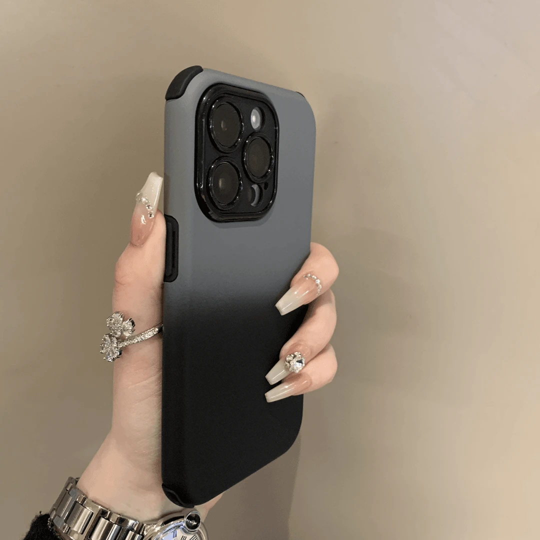 灰黑色适用苹果16promax手机壳iPhone15全包14磨砂13四角防摔12硬