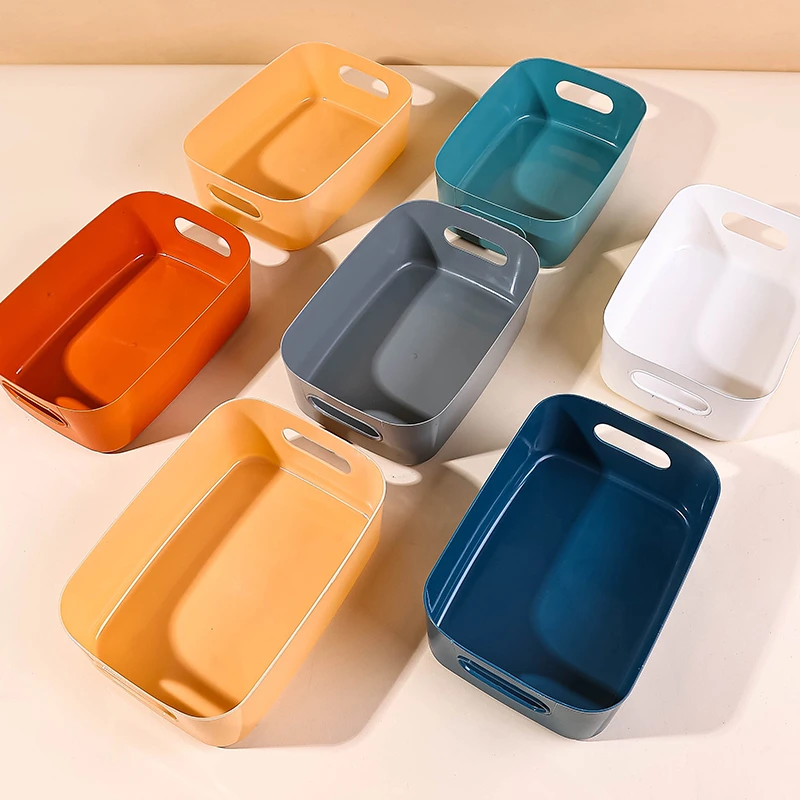 【10个装 】家用彩虹收纳盒杂物零食厨房收纳篮方形