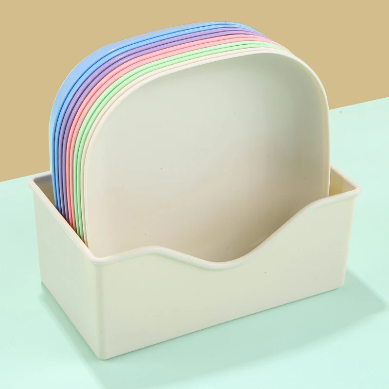 【10个装+底座】网红零食盘碟吐骨碟家用骨碟骨头碟创意碟耐摔果盘