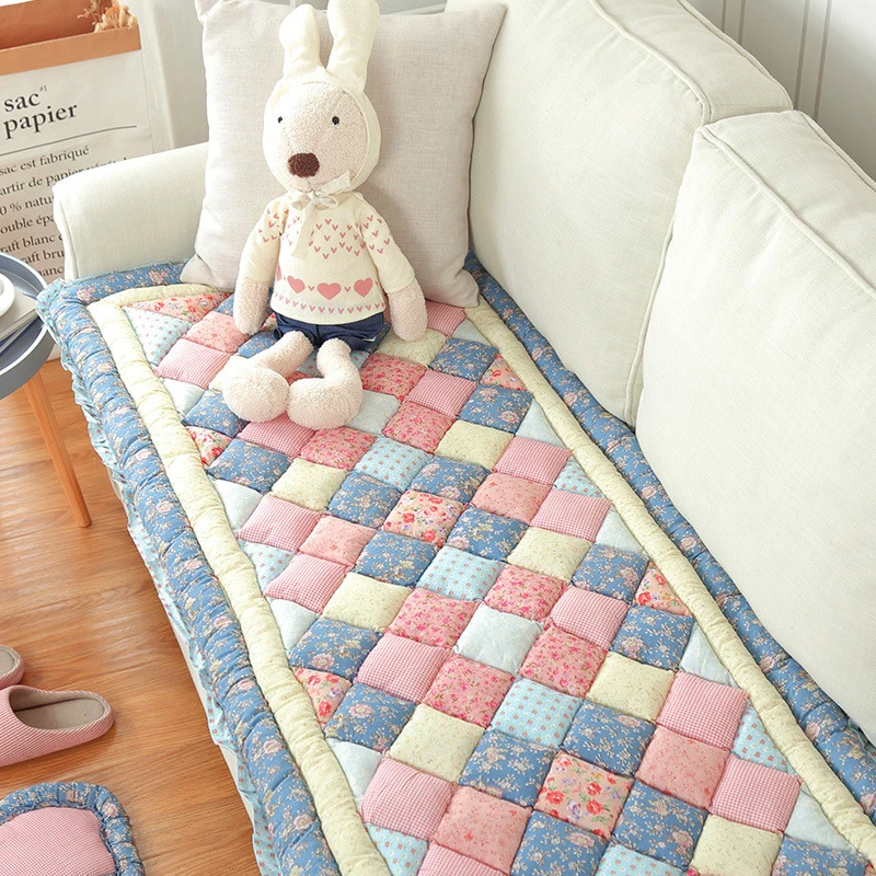 格子飘窗垫 新款拼接沙发垫四季加棉垫子茶几台垫子榻榻米垫子