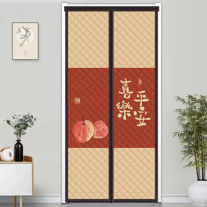 秋冬棉门帘加厚保暖防风保温防寒空调帘防寒街边门脸超市店铺密封