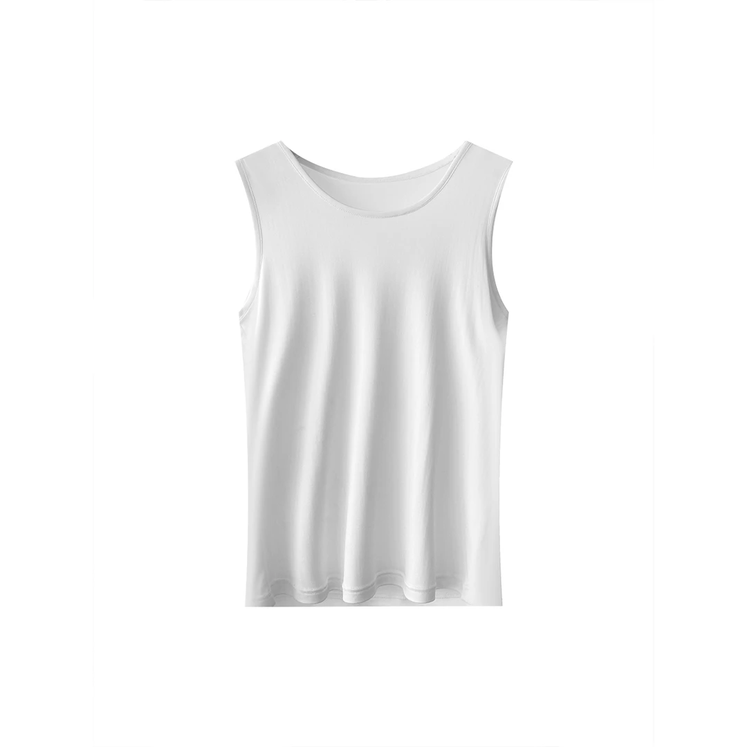 果缎 针织百搭桑蚕丝背心 不变形抗皱抗绷丝 MJN2-9059