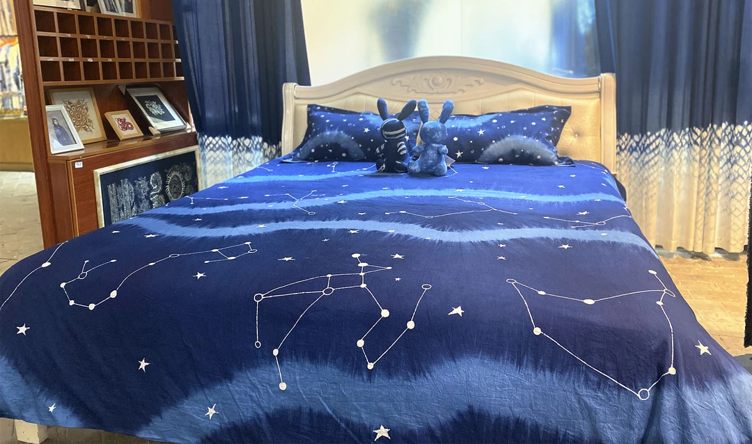 【蜡染星辰】原创新款纯手工植物染蜡染特色棉布DIY用品蜡染布料