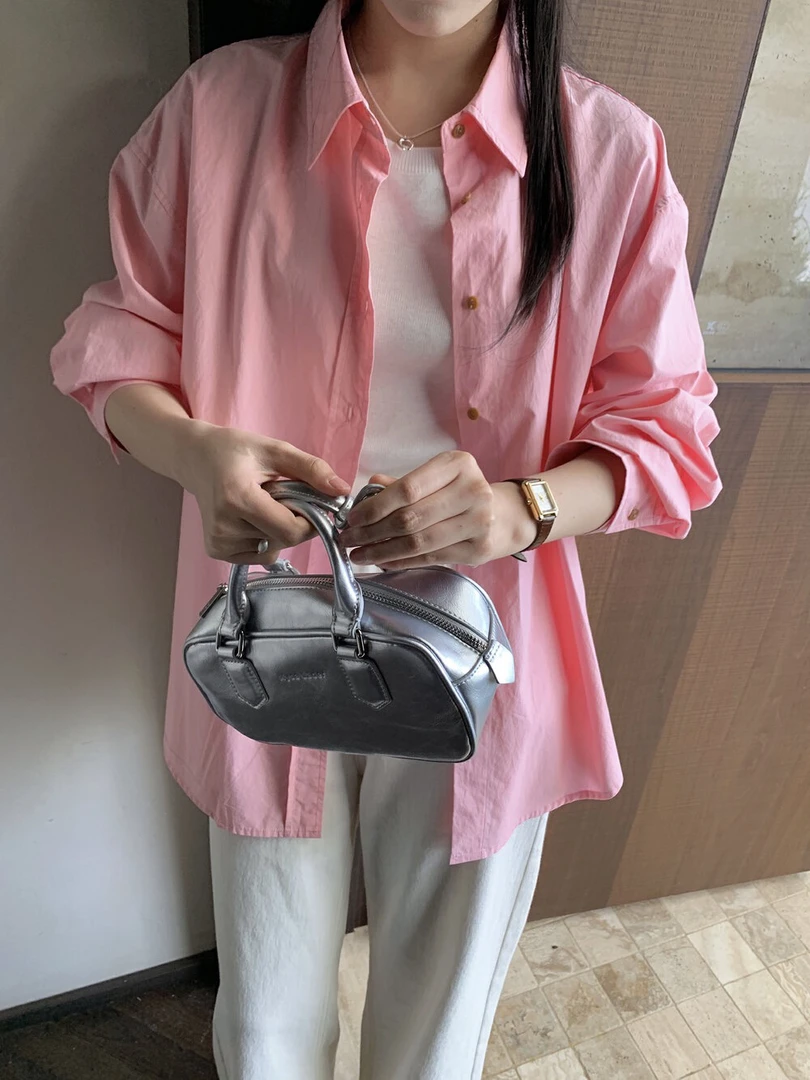 ciment-room韩货 泡菜纯色衬衫