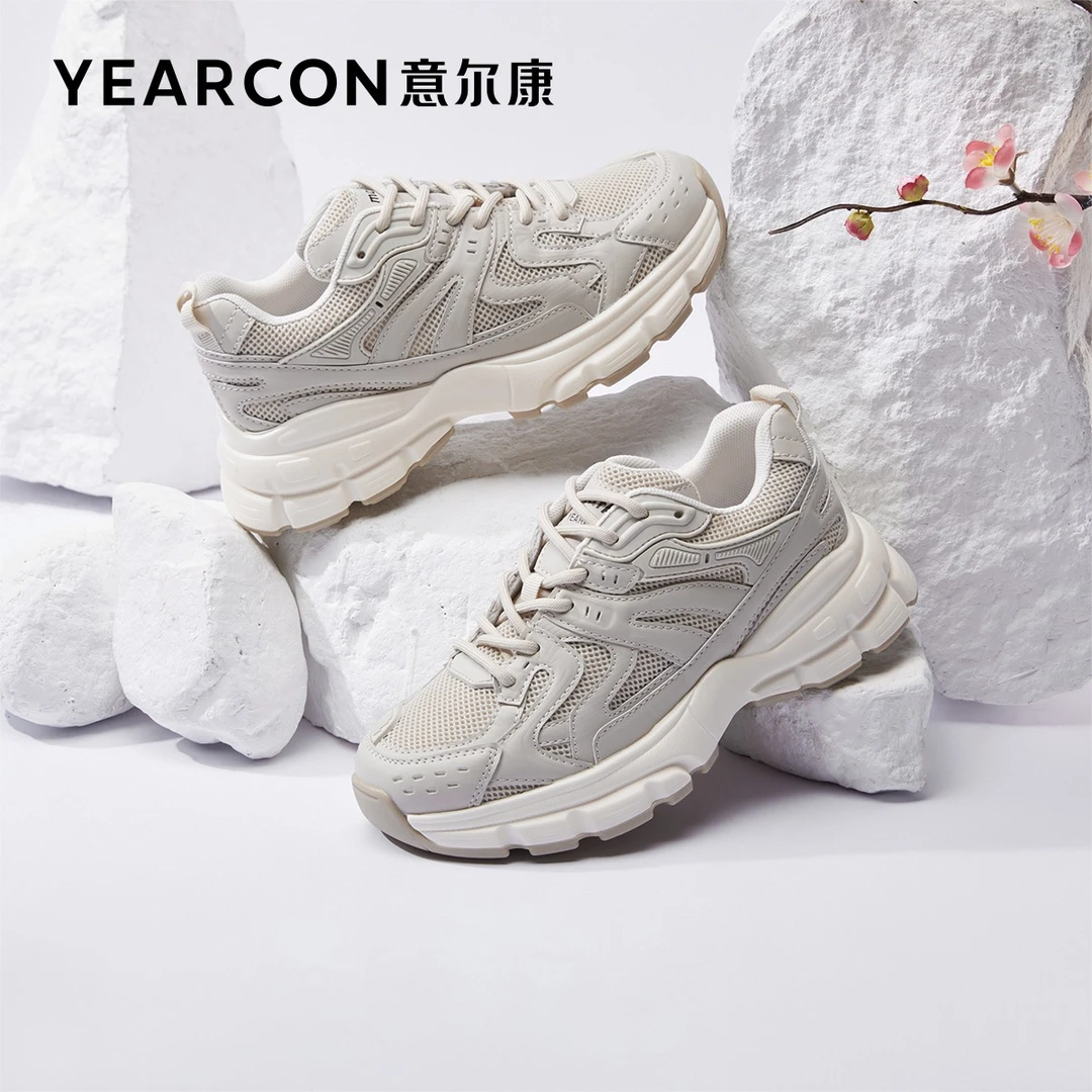 意尔康2022新款休闲时尚百搭老爹鞋女鞋2761ZD49868W休闲鞋厚底