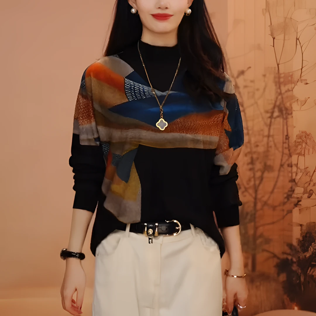 秋季新款显瘦气质时尚高级遮肉设计感早秋季针织百搭洋气长袖上衣