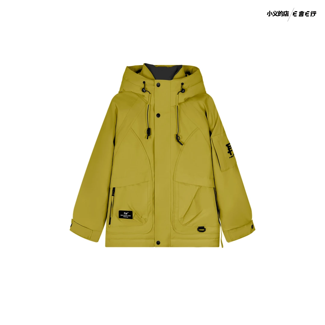 5801【●三防●冬季90白鸭绒男士冲锋衣款】防水防尘防风保暖羽绒服