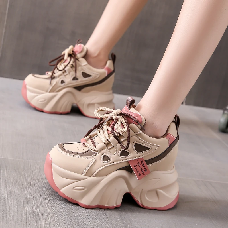 小白鞋女2025新款春季百搭内增高厚底休闲运动鞋爆款透气老爹鞋女