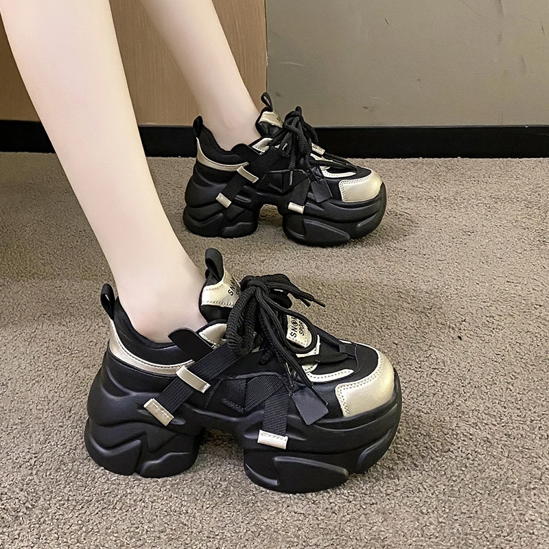 高级感老爹鞋女款2025新款爆款增高女鞋冬季加绒棉厚底休闲运动鞋