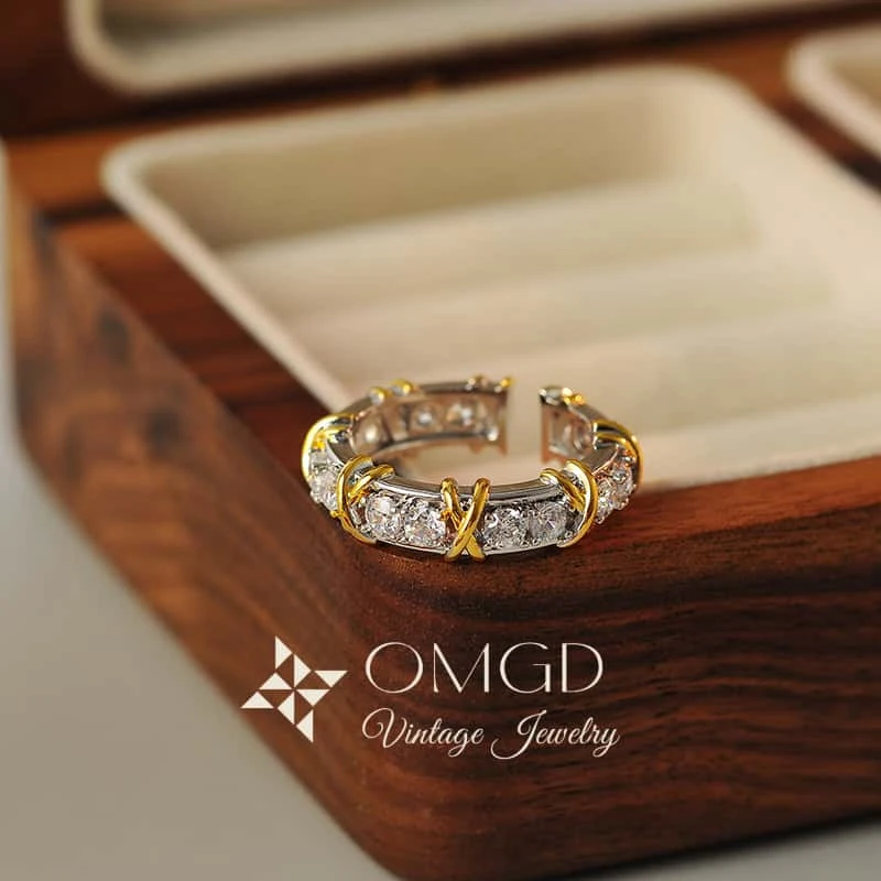 铜合金合成锆石戒指 【D1092】A1简约百搭戒指-A16