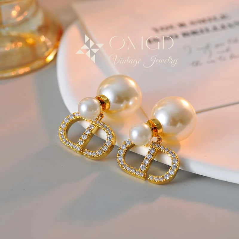 铜合金合成锆石耳饰 【D1097】简约时尚耳钉