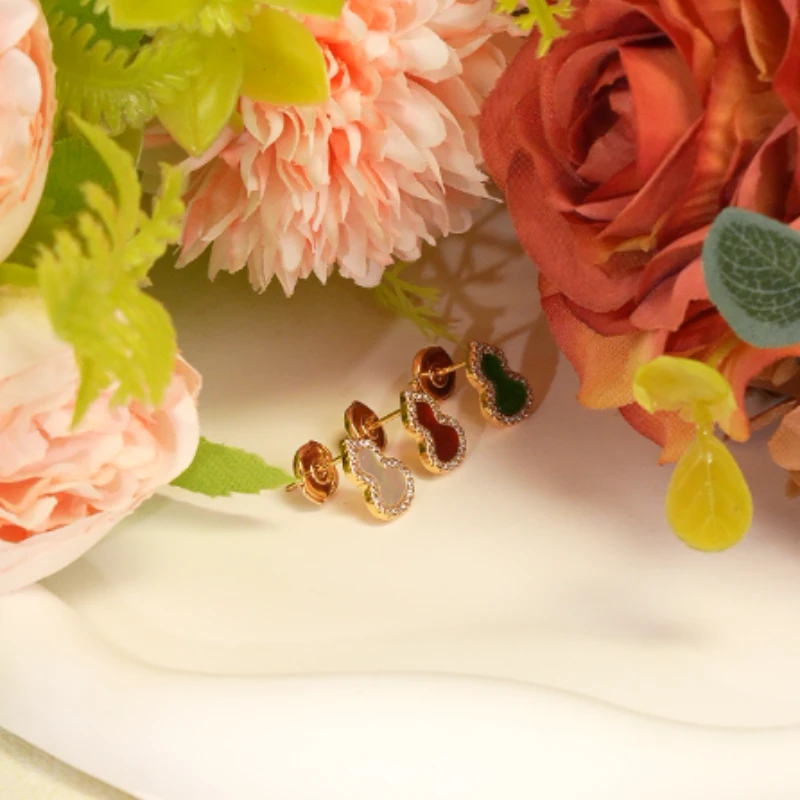 铜合金合成锆石耳饰 【A7198】简约时尚经典百搭耳钉-HLE