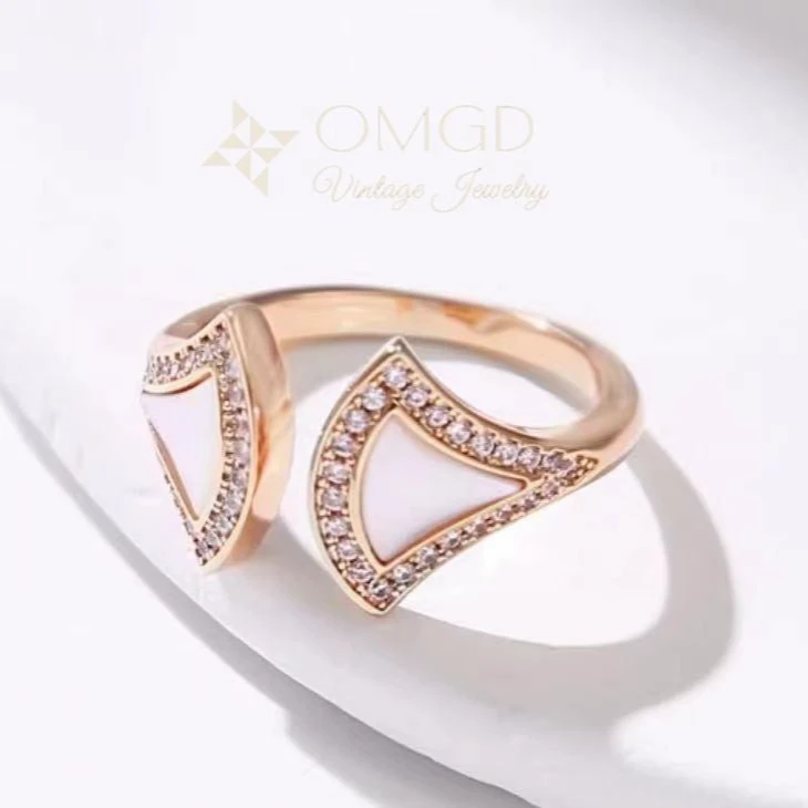 铜合金合成锆石戒指 【A2011】轻奢时尚百搭戒指-QJ