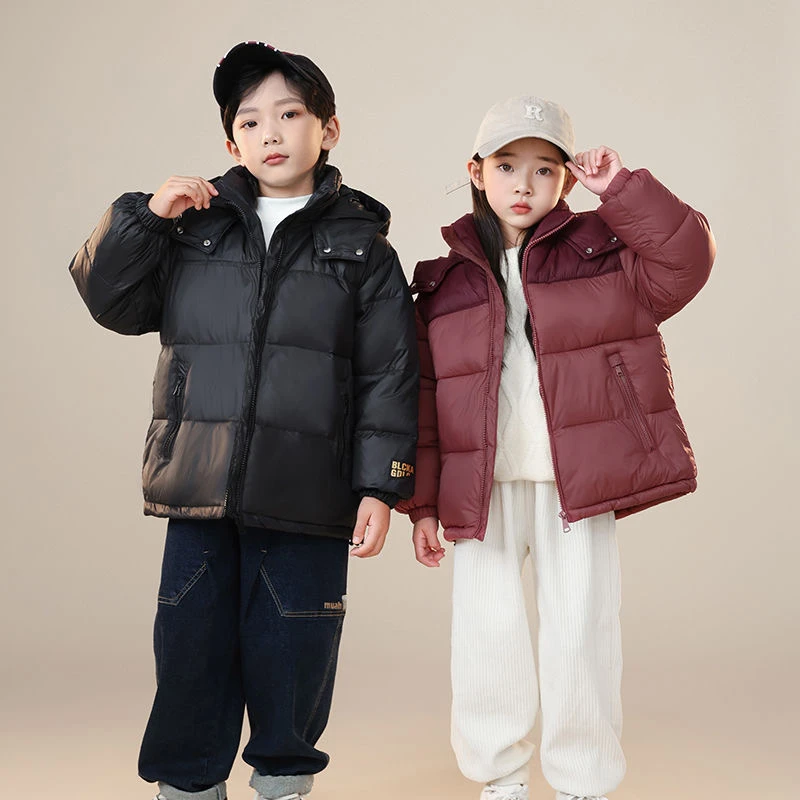 X01儿童羽绒服男女亲子装黑金连帽立领蓄热外套中大童百搭升级3.0