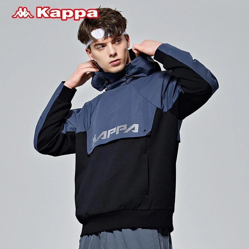 卡帕男串标防风衣休闲外套连帽长袖-K0A12FJ05F已