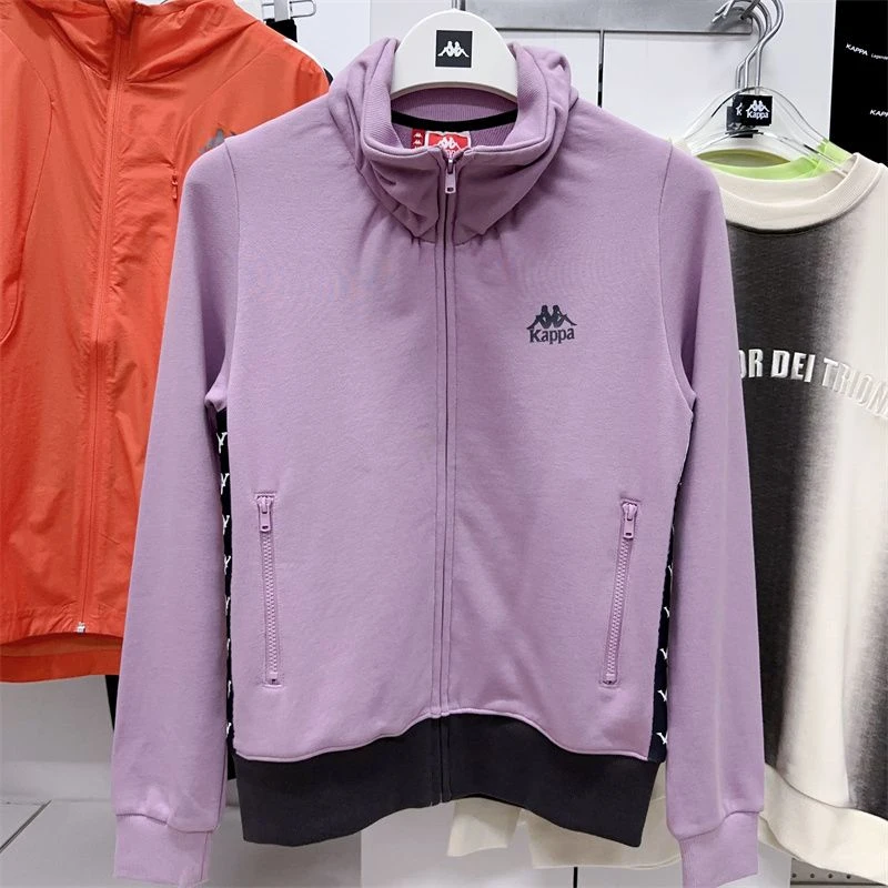 Kappa卡帕女式;立领针织开衫拉链外套-KPDTDWK50C