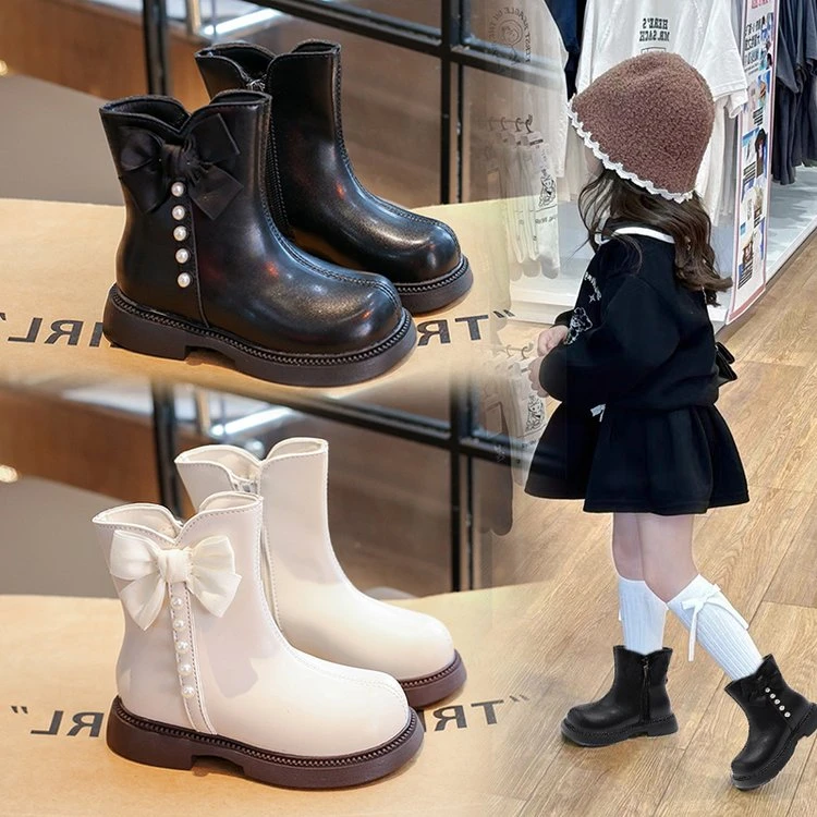 26-37女童马丁靴2025新款中大童百搭轻便公主靴小女孩秋冬防滑靴