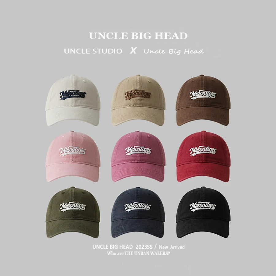 加宽帽檐显脸小棒球帽四季款休闲遮阳帽子韩版潮人软顶鸭舌帽男女