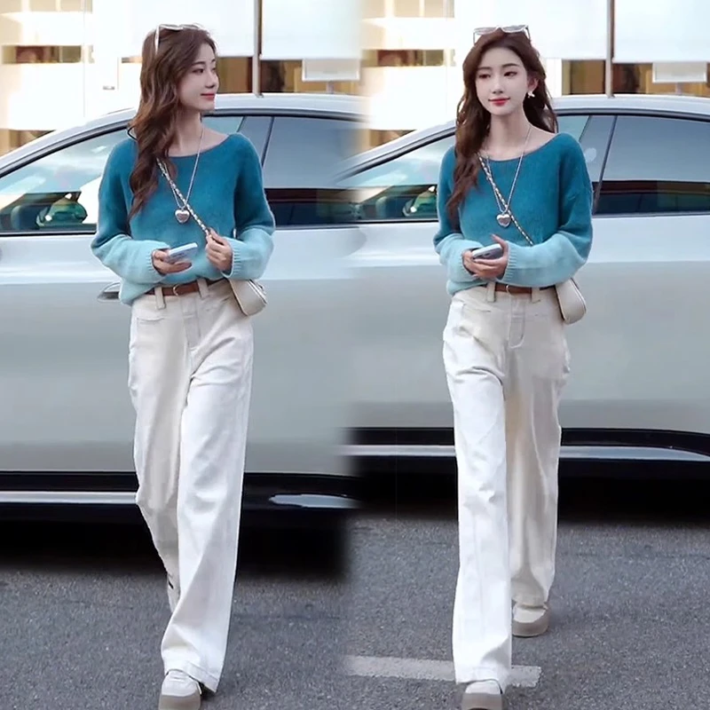 初秋减龄一整套穿搭2024新款时尚软糯针织毛衣休闲裤套装女两件套