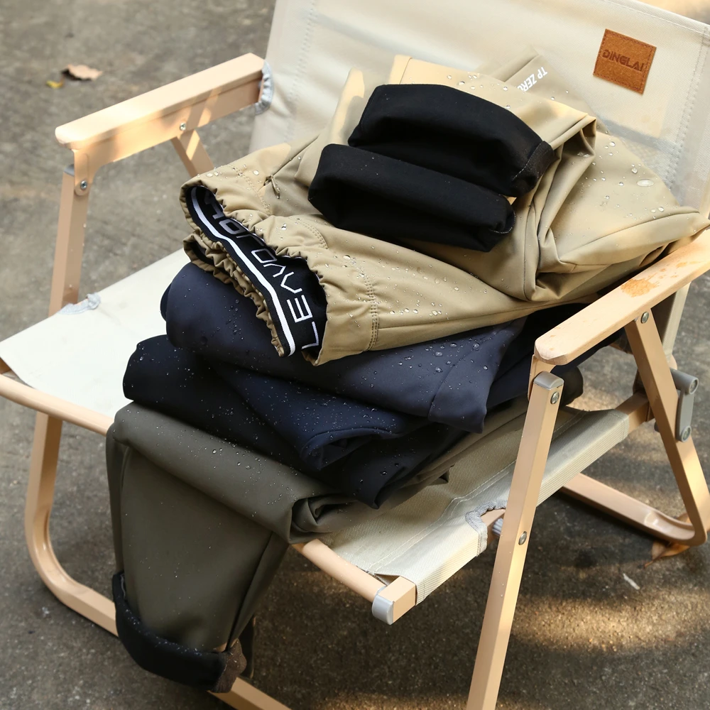 3D立裁高端加绒防风防水男透气弹力软壳冲锋裤休闲裤户外运动钓鱼