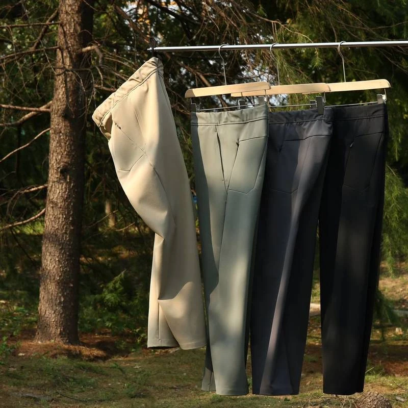 秋冬V系列轻商务软壳裤科技感加绒防水户外不臃肿保暖休闲裤长裤