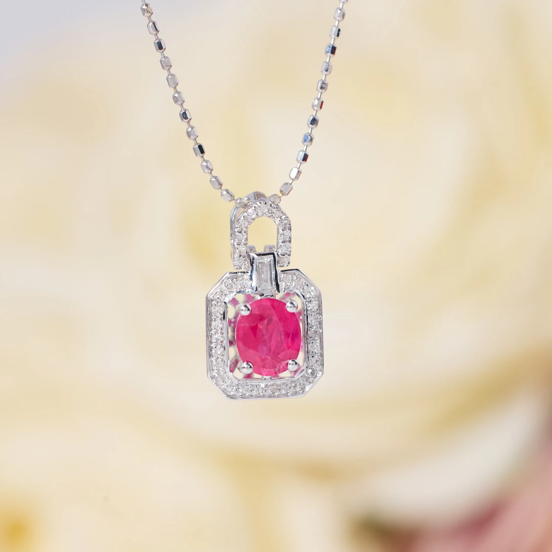 【鸭鸭补贴】香水瓶*红宝石吊坠*18K金镶嵌U0945