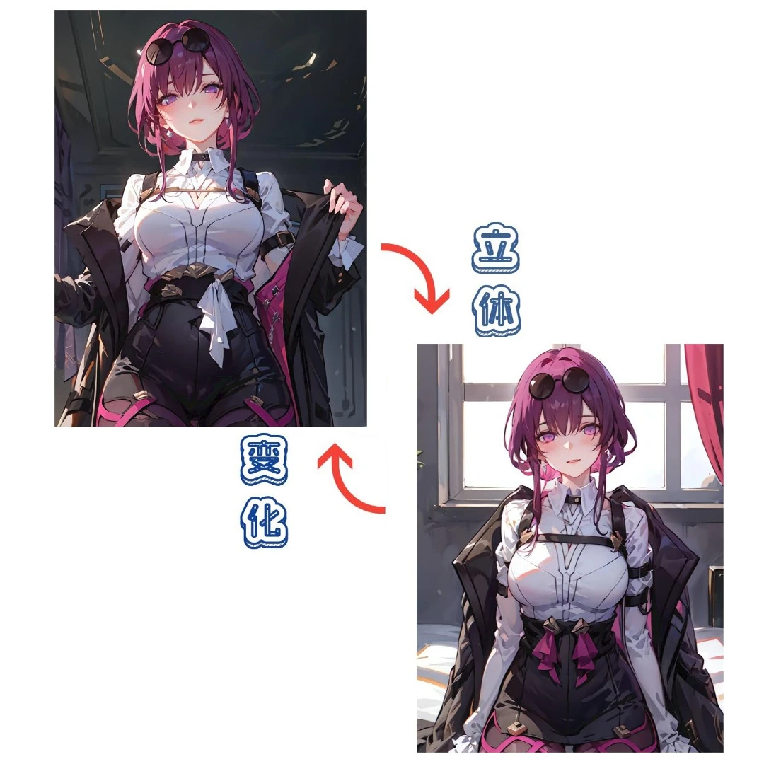 卡妈卡芙卡崩坏星穹铁道立体渐变画生日男生女生二次元礼物周边