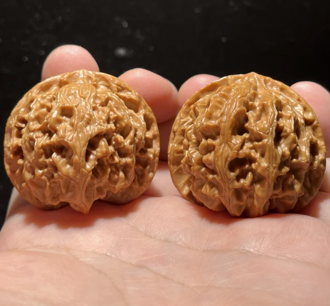 文玩探宝44精品苹果圆狮子头文玩核桃