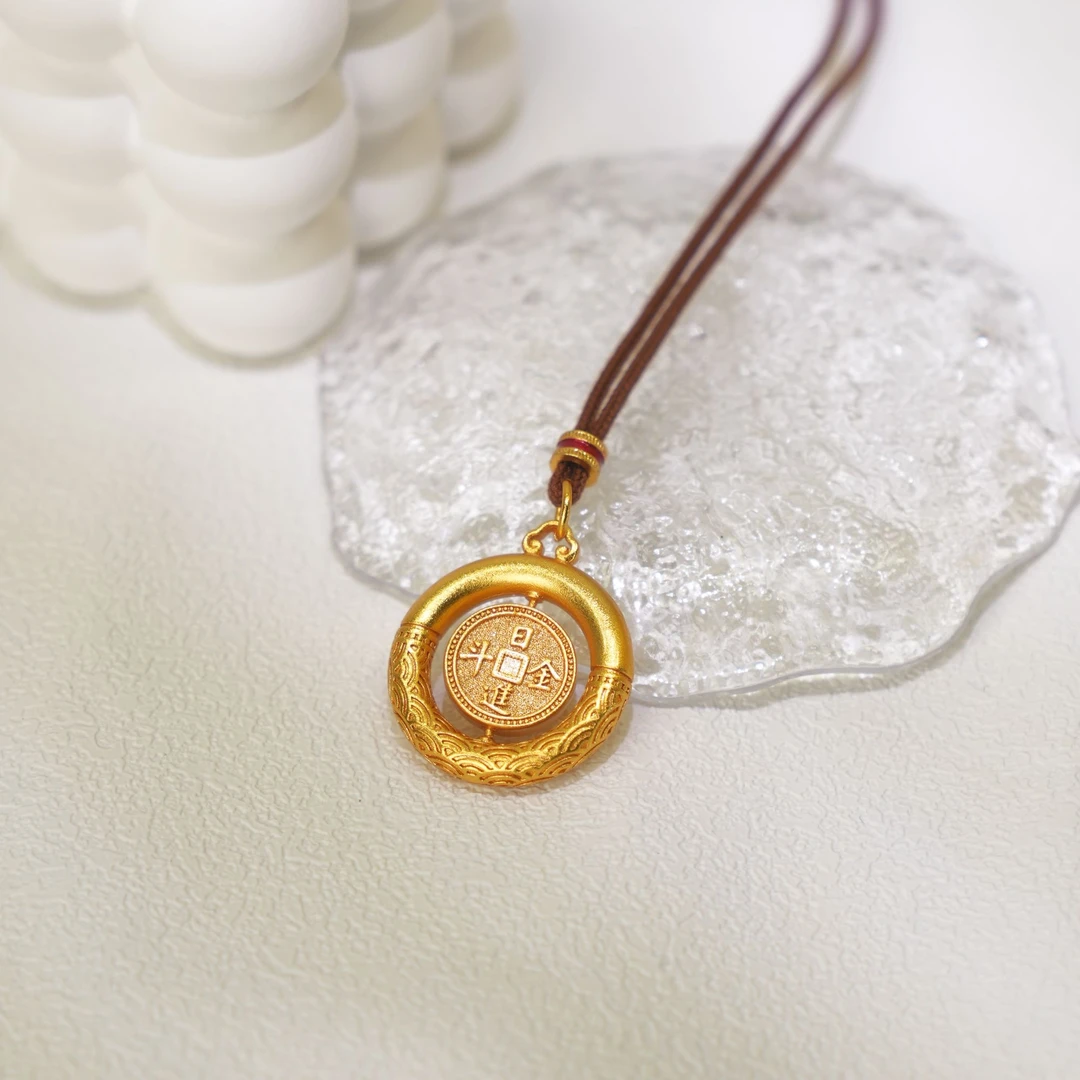 合金布艺吊坠 平安扣吊坠D2155