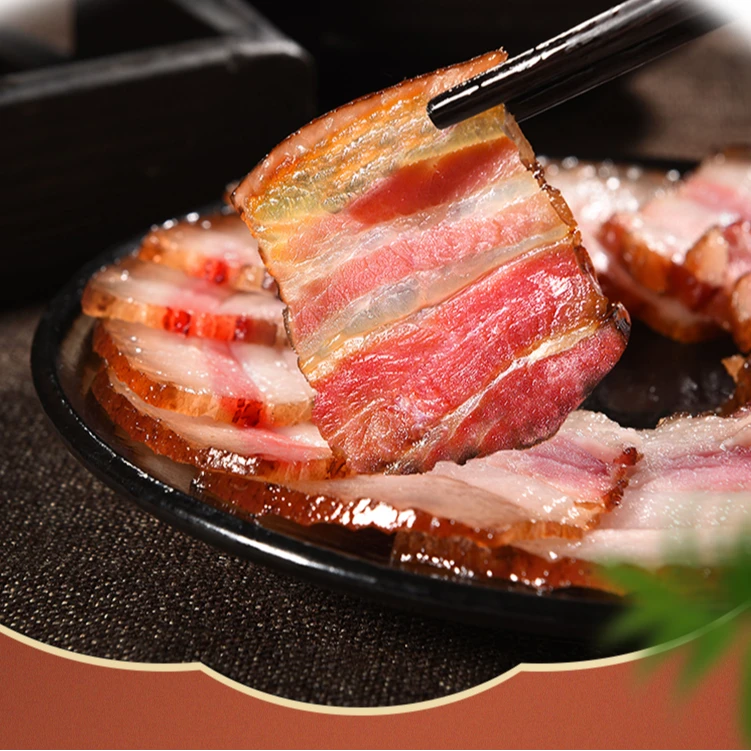 【正宗】四川特产正宗柏树烟熏自制土猪烟熏自制五花腊肉四川腊肉